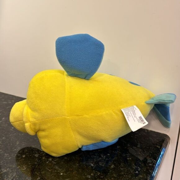 Disney The Little Mermaid Flounder Fish Plush Stuffed Animal Yellow Blue 14" - Picture 6 of 8